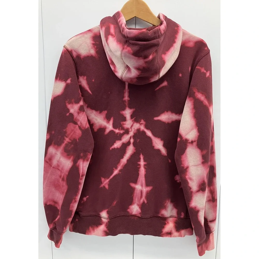 Nike Center Swoosh Hoodie Women's‎ Large Bleached Tie-Dye Sweatshirt 598575-669